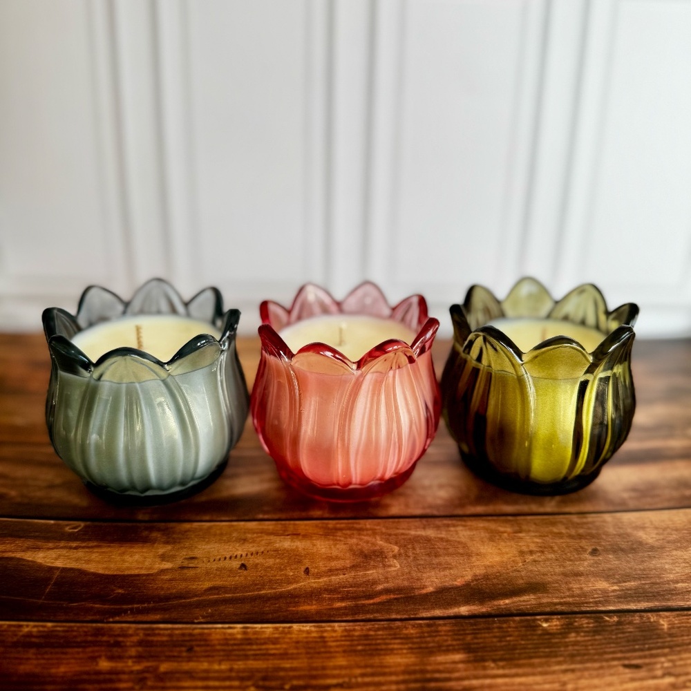 Hand-Poured Soy Candles | Flower Garden Trio - Picture 2 of 2